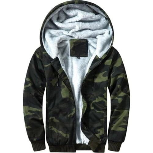 Hoodies Men Sweatshirts Hooded Casual Winter Thick Warm Wool Fleece Coat Male Zipper Cardigan Hoody Brand Clothing Dropshipping