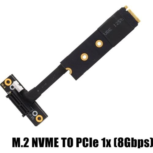 M.2 NVME Key-M To PCIe X1 X4 X16 mPCIe SFF-8639 NVMe Pcie3.0 Extension Cable Length Customized 3 / 5 /10 /15 /20 /30 /50 / 100cm