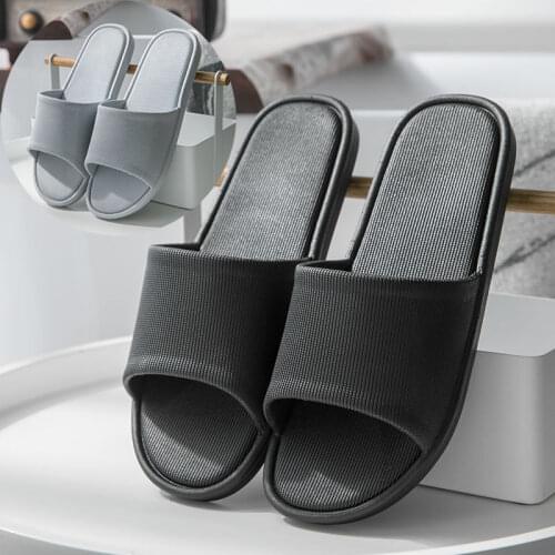Comfortable Japanese home slippers mens summer indoor bathroom bath non-slip anti-odor bath home plastic soft-soled sandals