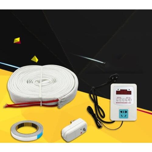 White Heat Cable Anti-freeze Frost Protection Heating Cable For Water Pipe/Roof 220V 30mm Regulating Electric Heater Glass Fiber