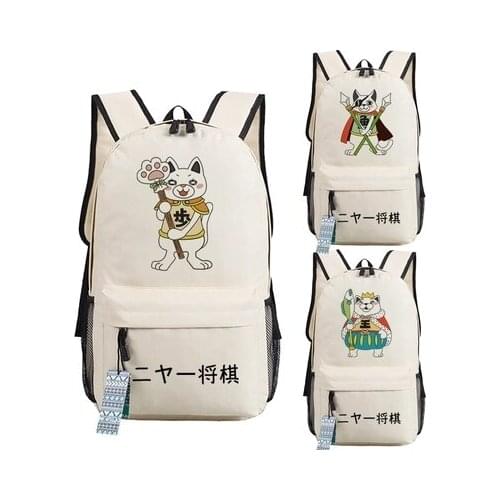 Japan March Comes in Like a Lion Rei Momo Hinata Cat Backpack Bag School Travel Zipper Student Book Bag Boys Girls