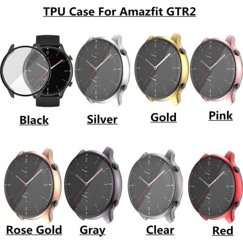 Protective Case For Amazfit GTR 2 Cover Shell Full Screen Protector Soft TPU Frame For Xiaomi Huami Amazfit GTR2 Watch Bumper