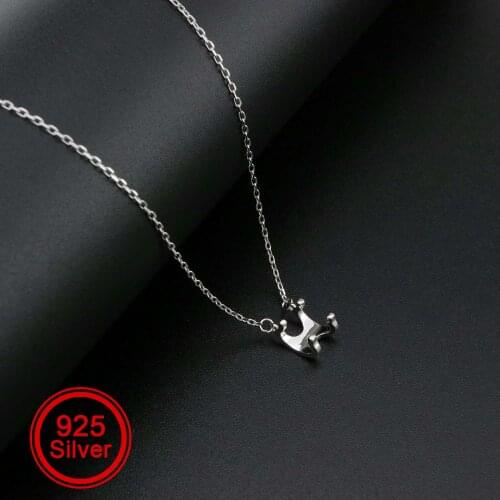 1Pcs 5-8MM Round Prong Pendant Settings Necklace Simple Solid 925 Sterling Silver Charm Bezel Tray DIY Supplies 16''+2'' 1431066