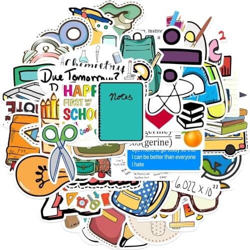 25/50PCS Graffiti Waterproof School Supplies Cartoon Stickers DIY Decorative Bicycle Phone Case