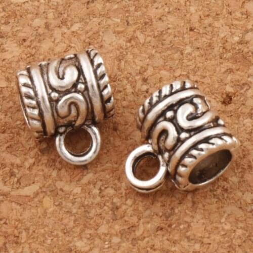 Swirl Dots Connectors Bails Beads 10.8x8.7mm 40pcs Zinc Alloy Fit Charm European Bracelet L721
