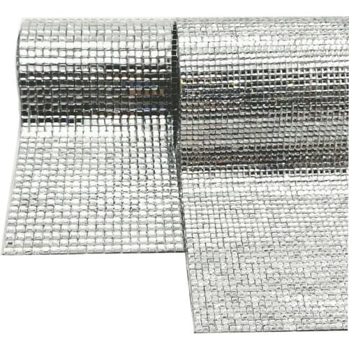 40x24cm Hot Melt Adhesive Mosaic Glass Mirror Stickers For DIY Crafts Clothing Shoes Decoration Materials