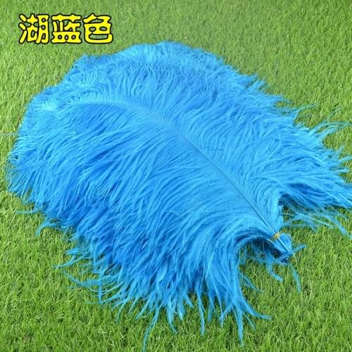 50 Pcs/lot 40-45cm Plumes turquoise blue Wedding Decoration Natural Real ostrich Feather Decorative Feathers Plumes DIY Feathers