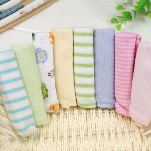 8pcs/set Cotton Newborn Baby Towels Saliva Bibs Soft Towel Nursing Towel Boys Girls Bebe Toalha Kids Face Washcloth Handkerchief