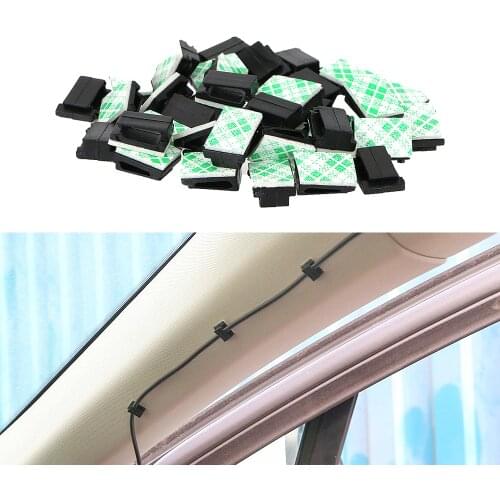 40Pcs Car Vehicle Data Cord Cable Tie Mount Interior Accessories Wires Fixing Clips Auto Fasteners Accessories