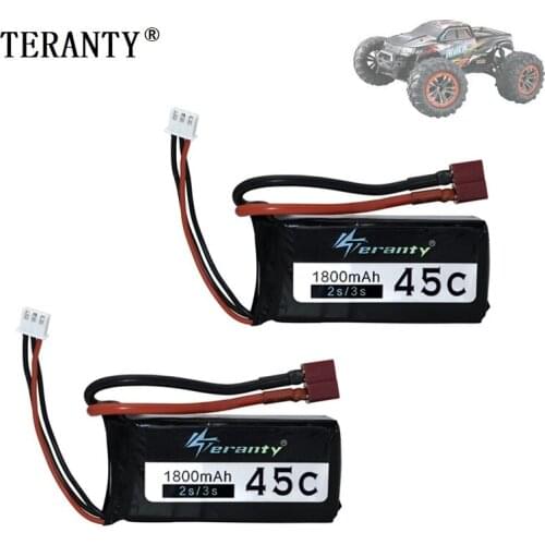 10Pcs 7.4v Battery For 9125 Remote Control Rc Car Spare Parts 7.4v 1800mah 45C Original Lipo Battery XLH 9125 battery 1800mah