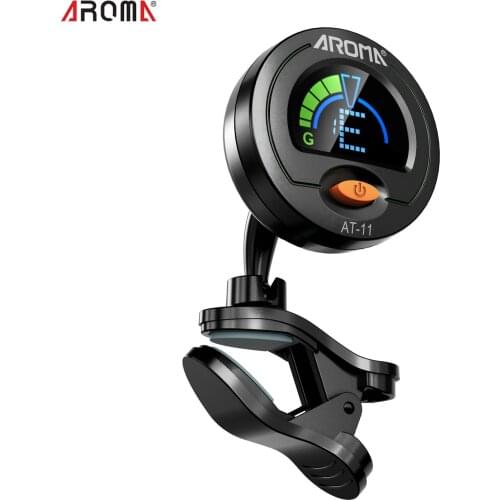 AROMA AT-11 / AT-01A / AT-101 / A12-CS Guitar Turner Clip-on Tuner Color Screen for Chromatic Guitar Bass Ukulele Violin