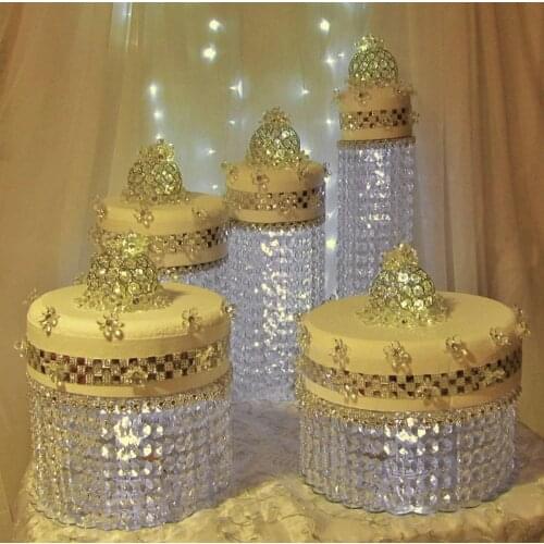 Free shipping Wedding Cake Stand/ crystal centerpieces 5pcs conbination