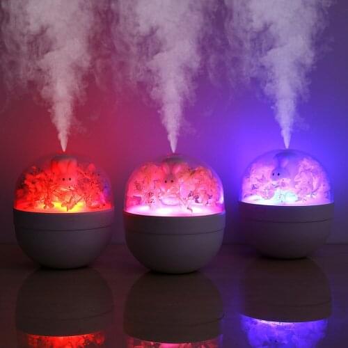 Sweet Rabbit Wireless Air Humidifier Ultrasonic USB Aroma Romantic Color Aromatherapy Lamp for Home