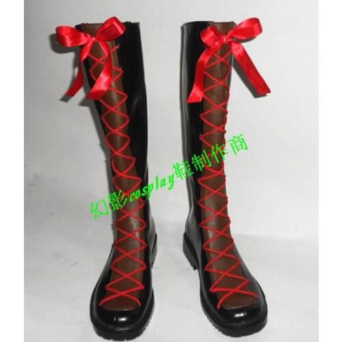 Touhou Project Kagiyama Hina Black Long Halloween Cosplay Shoes Boots H016