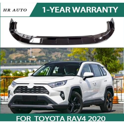 Black Car Lower Body Kit front Bumper Lip Diffuser Spoiler fit for toyota rav4 2020 3piece Carbon Fiber Look golss