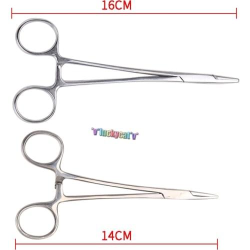 16cm/14cm Dental Needle Holder PliersForceps Orthodontic Tweezer Dentist Instrument Equipment
