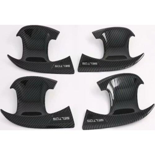 For Kia Seltos 2019 2020 ABS door handle bowl side door bowl cover decorative strip appearance car styling accessories