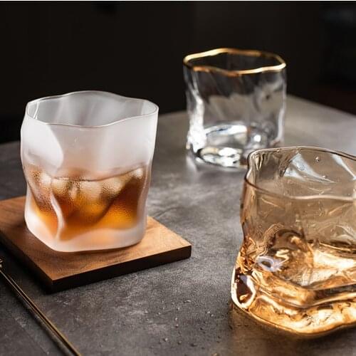 European Whiskey Glass Shot Wheat Beer Steins Cute Multi-Color Wine Cup Crystal Cocktail Frosted Creativity Container Bar Drink