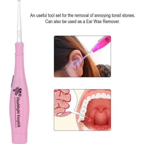 Tonsil Stone Remover Tool With Led Light Box & Irrigation Tooth Flush & Extractor Whitening Syringe & Syringe Care Ear Prod S4T1