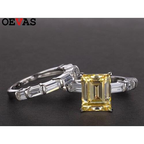 Charm Engagement Ring set for women Luxury S925 Silver Jewelry 5 Colors Charm finger rings Brand bague femme