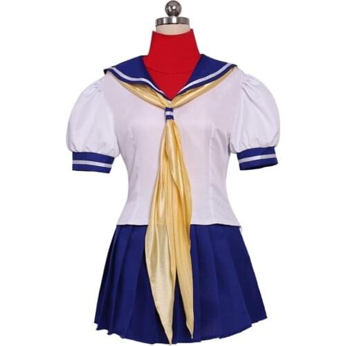 Sakura Kasugano Cosplay Costume Adult Girls School Uniform Top Skirt Outfit L321