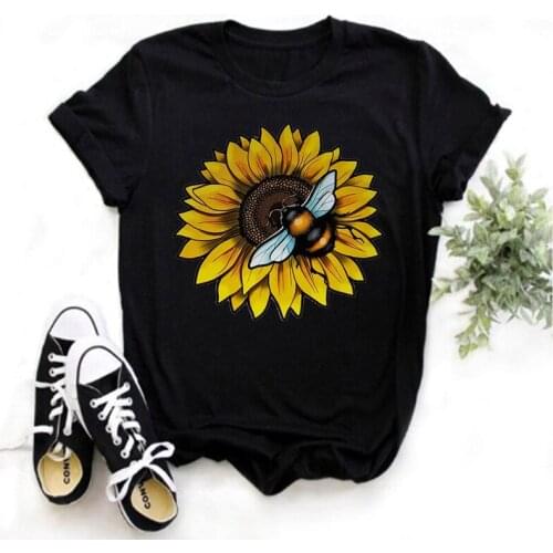 Mayos flower lady graphic fashion floral casual cute style 90s retro lady T-shirt print clothes female T-shirt Femme T-shirt