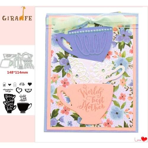 Teapot CUP Metal cutting dies and stamps For Scrapbooking Embossing Decorative Crafts DIY Paper Cards New 2019