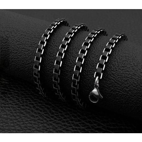 Fashion alloy necklace box chain aluminum alloy necklace pendant chain accessories jewelry hot sale