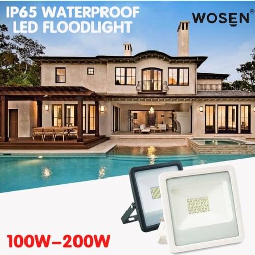 100W-200W Outdoor LED Flood Light Projector Lighting AC 220V 240V Street Spotlight Floodlight Lamp Waterproof IP65 Exterior