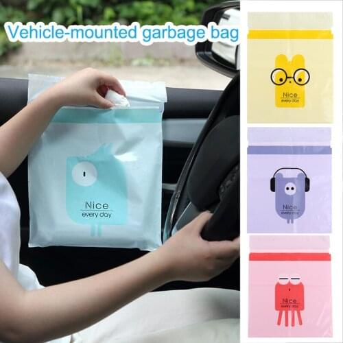 Disposable Car Vehicle Garbage Bag Portable Car Trash Bag Water-Proof Self-Adhesive XH8Z