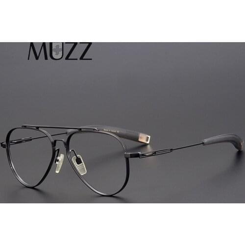 100% Pure Titanium Glasses Frame Men New Pilot Optical Myopia Prescription Eyeglasses Frame Retro Full Japan Handmade Eyewear