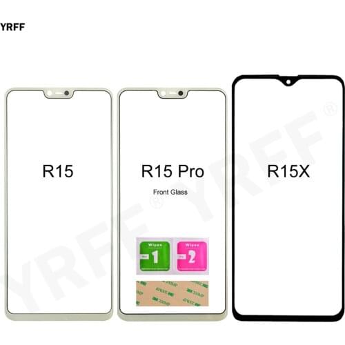 For OPPO R15 Pro CPH1831 Front Glass Panel For OPPO R15X PBCM10 (No Touch Screen) Outer Glass Cover R15 CPH1835 Assembly Parts