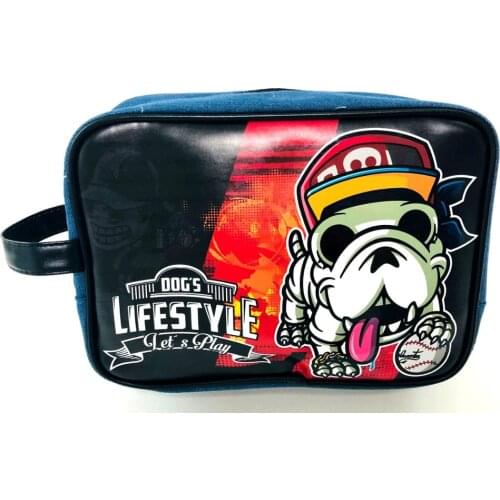 Under Nineteen travel closet creative dog design hip-hop fashion Denim fabric free shipping storage packing kit