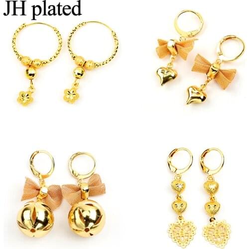 JHplated Many styles Africa Earrings for Women/Girl Arab Ethiopian Jewelry Gifts wedding Bride party