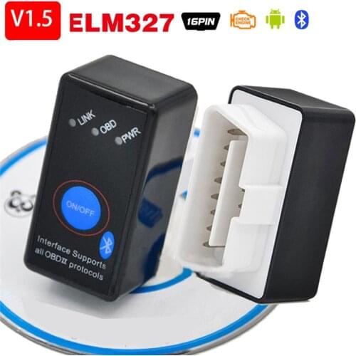 Super Mini ELM327 Bluetooth-compatible V1.5 Fast OBD2 Car Diagnostic Tool ELM 327 For Android/Symbian For OBDII Protocol