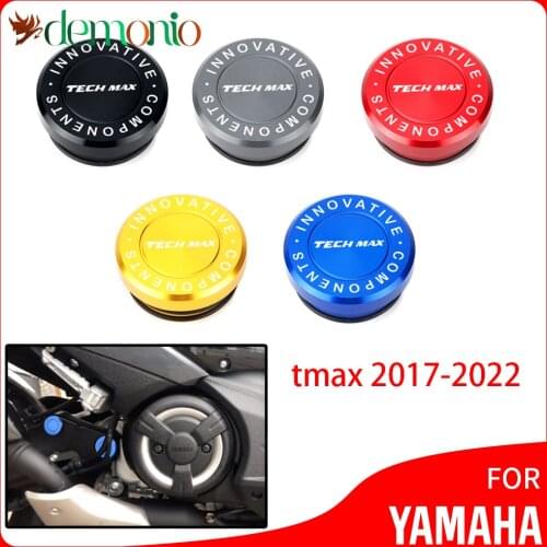 TMAX560 TECHMAX Aluminum Motorcycle Frame Hole Cover Caps Plug Decor Decorative Cap For YAMAHA TMAX 560 TECH MAX 2021 2022