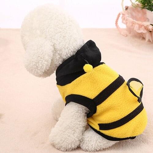 Pet Hoodie Clothes Cute Fancy Puppy Apparel Costume Cat Coat Outfit Bee Style Professional Home Pets Cloth
