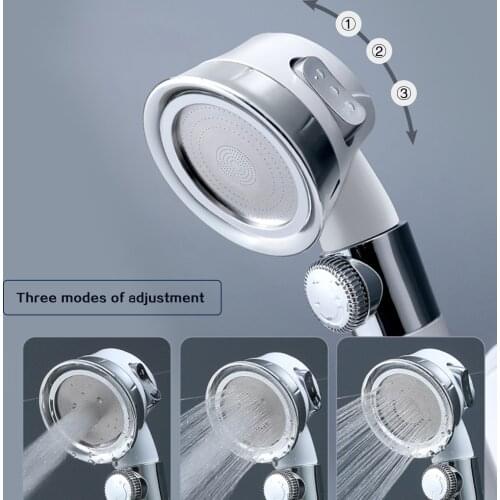 Bathroom Shower 3 modes Adjustable Jetting Shower Head Saving Water High Pressure Anion Filter Shower SPA Nozzle