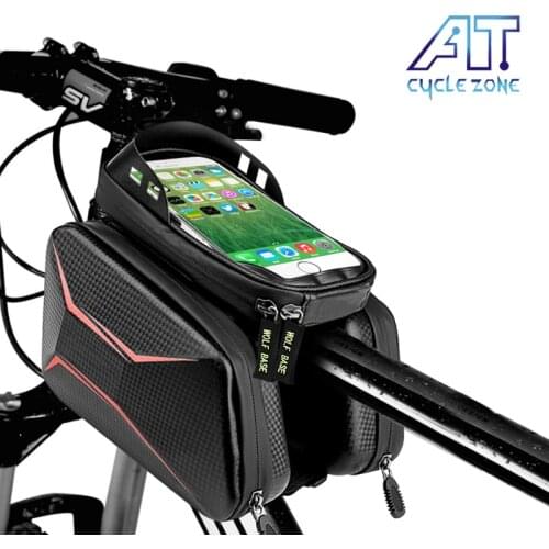 CYCLE ZONE Bicycle Bag Waterproof Touch Screen Cycling Bag Top Front Tube Frame MTB Road Bike Bag Phone Case Bike Accessories
