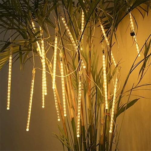 30CM Waterproof Meteor Shower Rain Tube LED String Lights Outdoor Christmas Wedding Garden Tree Decoration Garland