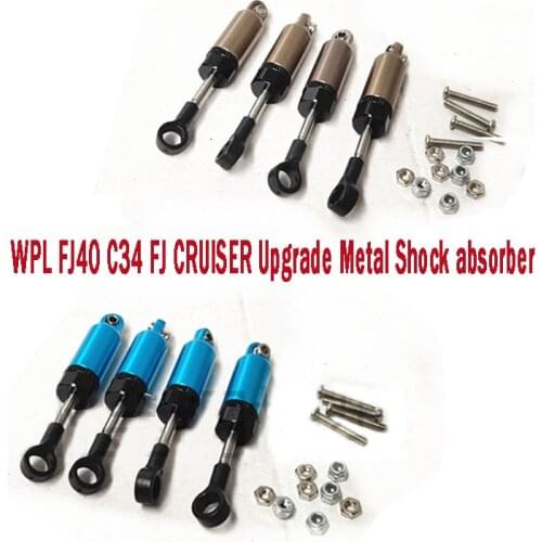 WPL FJ40 C34 FJ CRUISER RC car spare parts reinforced Upgrade Metal Shock absorber
