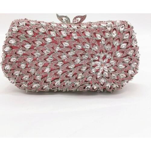Female Clutch Bag Women Blue Evening Bag Diamond Rhinestone red day Clutches Crystal Wallet Wedding Purse Party Banquet Purses