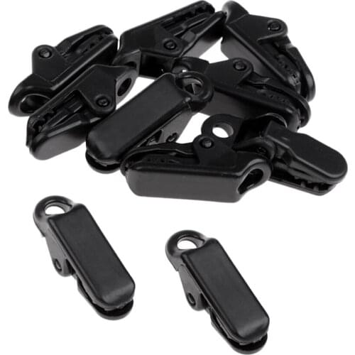 10pcs Camping Tent Clip Clamp Fastener Hanging Hook Outdoor Tent Snaps Black 33 x 10 x 13mm Tents Accessories