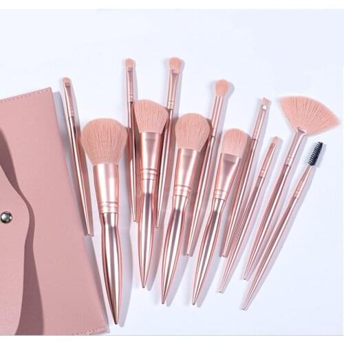 12pcs Makeup Brush Set Foundation Eyeshadow Blending Loose Powder Eyelash Eyebrown Beauty Cosmetic Make Up Kit Tool maquiagem
