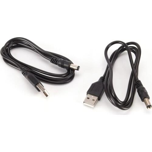 2PCS/lot 5.5 * 2.1mm Power Cord USB To DC5.5 DC Cable Copper Charging Line Portable USB To DC Line Cables