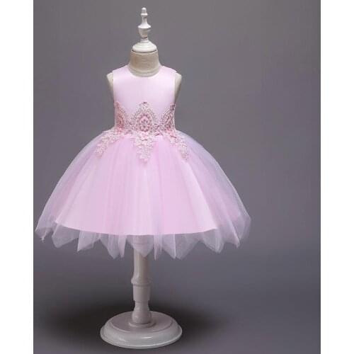 2019 Flower Child Dresses Princess and Little Girl Festival Dresses Decorated Lace Little Girl Dresses 002