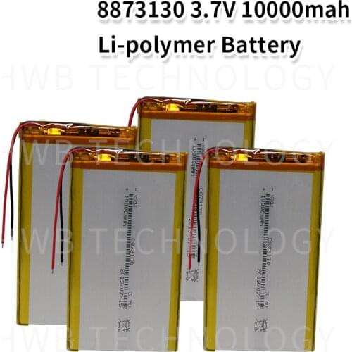 4pc 8573130 3.7V 10000mAh Li-Polymer LiPo 3.7v 10ah Rechargeable Battery 2a For power bank pad dvd GPS PSP tablet pc laptop