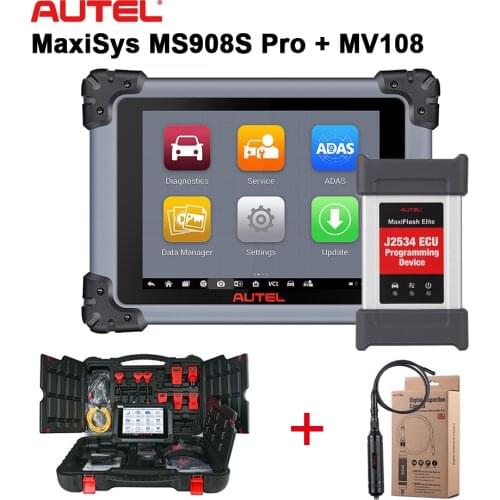 Autel MS908S Pro + MV108 & J2534 ECU Programming Auto Diagnostic Tool Car OBD2 Scanner with All System Diagnosis PK MK908 MS908P