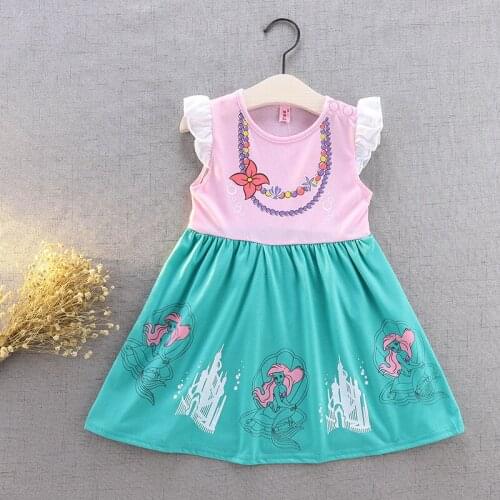 Baby Mermaid Belle Dress For Girls Kids Elsa Anna Snow White Costume Childen Cosplay Carnival Birthday Princess Party Clothing