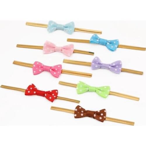 40Pcs Bowknot Wire Metallic Twist Ties for Candy Bag Baking Packaging Cello Bags Ligation Lollipop Dessert Sealing Twist Tie